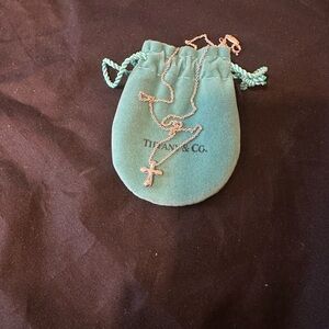 Tiffany & Co Sterling Silver Cross Necklace